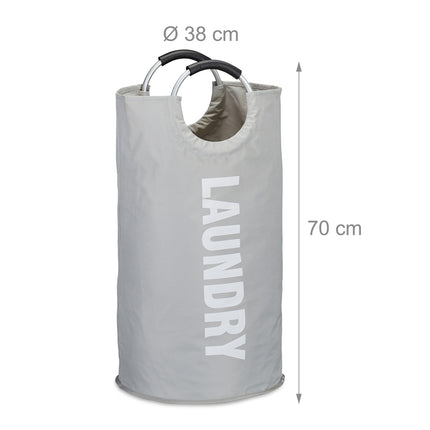 Collapsible laundry basket with handle