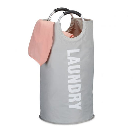Collapsible laundry basket with handle