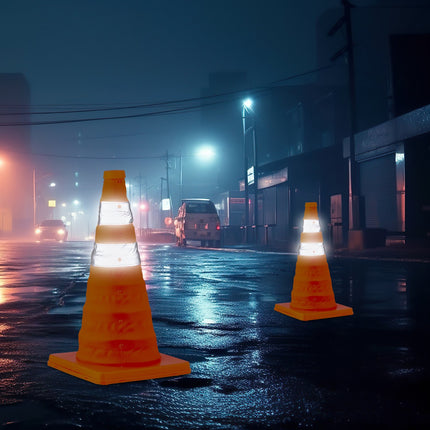 Collapsible pylons in a set of 4