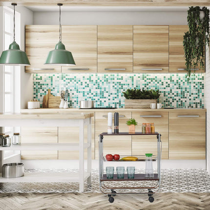 Collapsible serving trolley