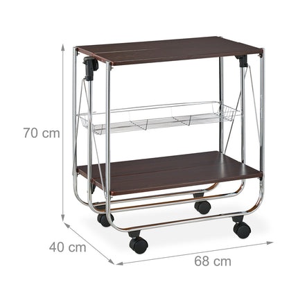 Collapsible serving trolley