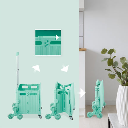 Collapsible shopping cart + lid 8 wheels