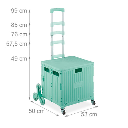 Collapsible shopping cart + lid 8 wheels