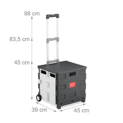 Collapsible shopping cart with lid