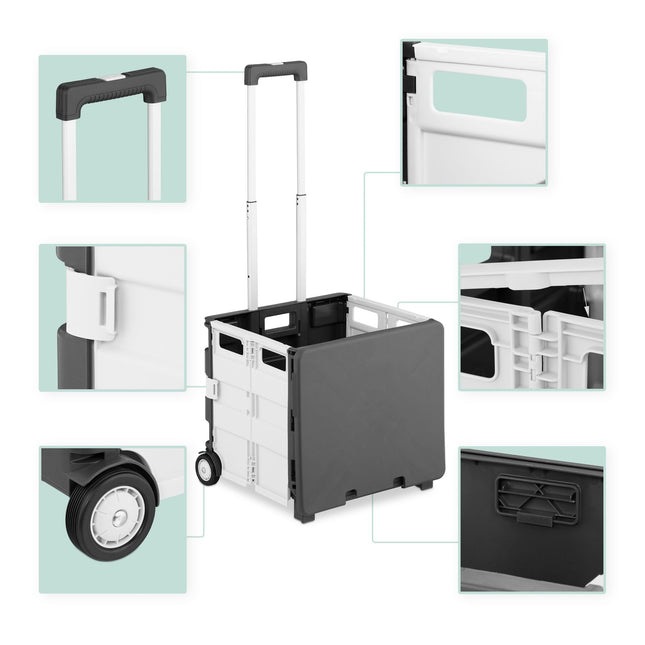 Collapsible shopping cart with lid