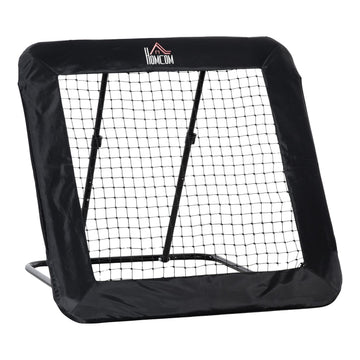 Collapsible soccer goal & rebound wall, 5-level adjustable net