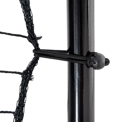 Collapsible soccer goal & rebound wall, 5-level adjustable net