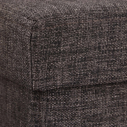 Collapsible stool with linen fabric storage