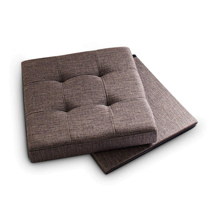 Collapsible stool with linen fabric storage