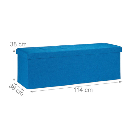 Collapsible storage bench linen fabric