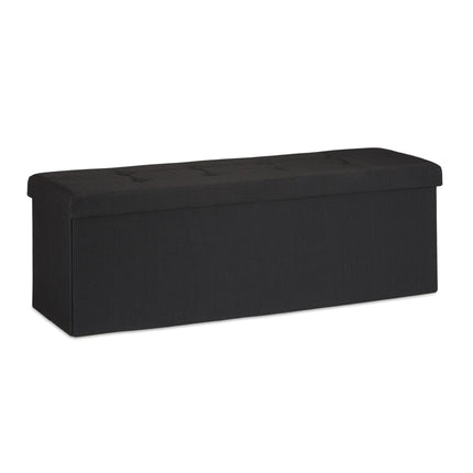Collapsible storage bench linen fabric