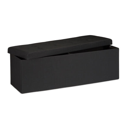 Collapsible storage bench linen fabric