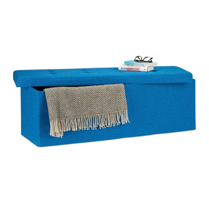 Collapsible storage bench linen fabric