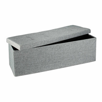Collapsible storage bench linen fabric