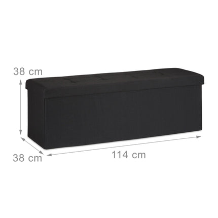 Collapsible storage bench linen fabric