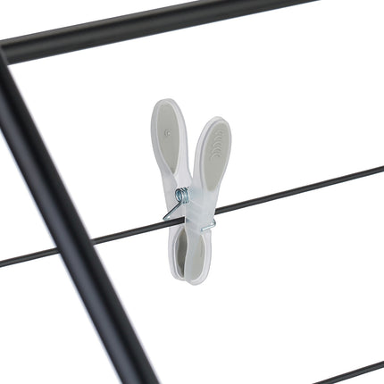 Collapsible washing rack with 50 clips