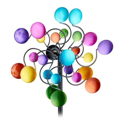 Colorful Garden Wind Spinner with Sturdy Iron Spike