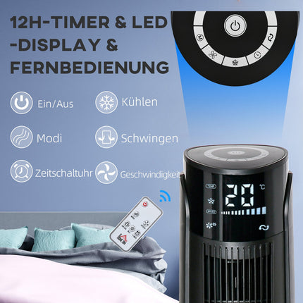 2-in-1 tower fan and air cooler, 4 modes, remote control