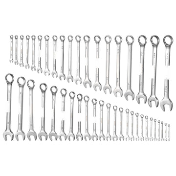 Combination Wrench Set, 44-Piece SAE/Metric, Roll-Up Pouch