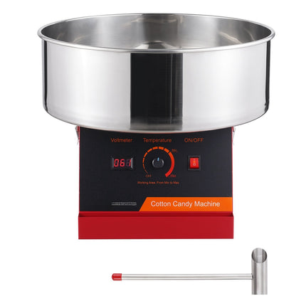 Commercial Cotton Candy Machine 1000W, Stainless Steel Bowl, Red