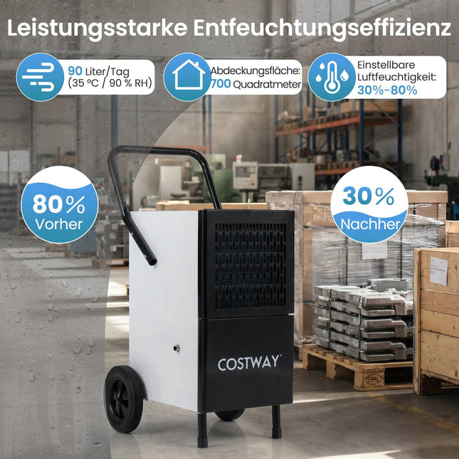 Commercial Dehumidifier 60 L/Day, Pump, 200 m²