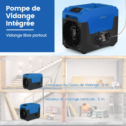 Commercial Dehumidifier 66 L/Day, Pump Drain, 167 m²