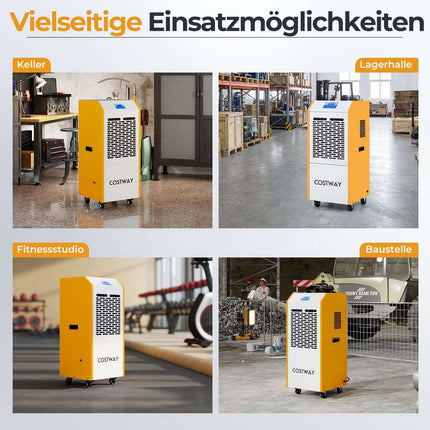 Commercial Dehumidifier 90L/Day With Pump And Hose – 24-Hour Timer