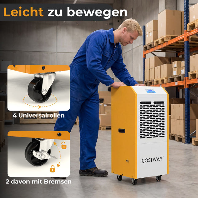 Commercial Dehumidifier 90L/Day With Pump And Hose – 24-Hour Timer