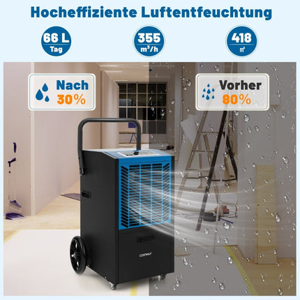 Commercial Dehumidifier with Pump, 66L/Day Capacity