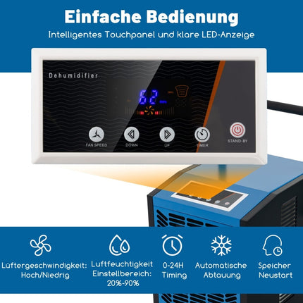 Commercial Dehumidifier with Pump, 66L/Day Capacity