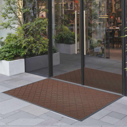 Commercial Door Mat 47 x 35 In, Non-Slip TPE, Brown
