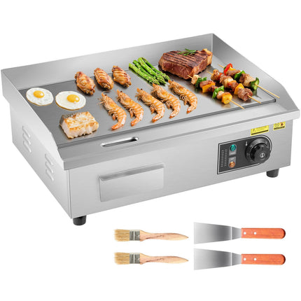 Commercial Electric Griddle 535x300mm, 3200W, Temp Control