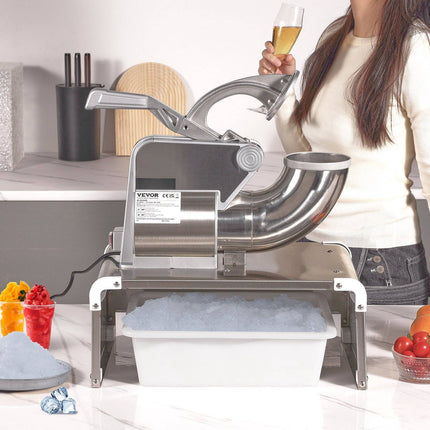 Commercial Electric Ice Shaver, 350W 300kg/h, 4-Blade