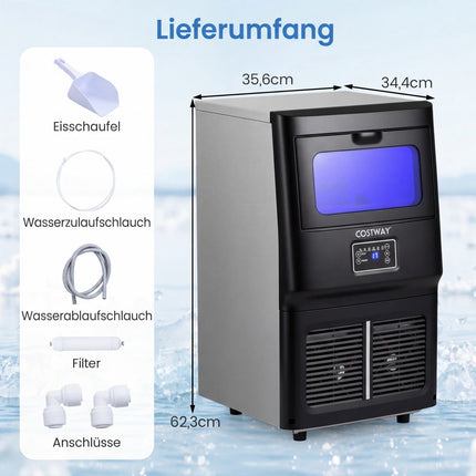 Commercial Ice Maker, 25-30 kg/Day, Stainless Steel