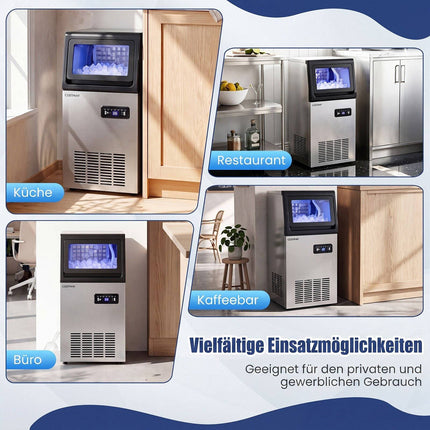 Commercial Ice Maker, 50kg/Day, 11kg Storage Capacity