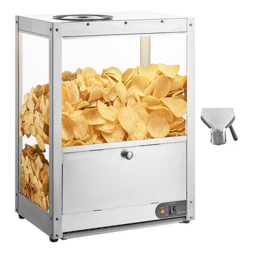 Commercial Nacho Chip Warmer, 80L, Stainless Steel; Warming Light
