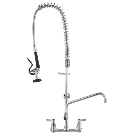 Commercial Pre-Rinse Faucet, Wall-Mount, 36in Brass