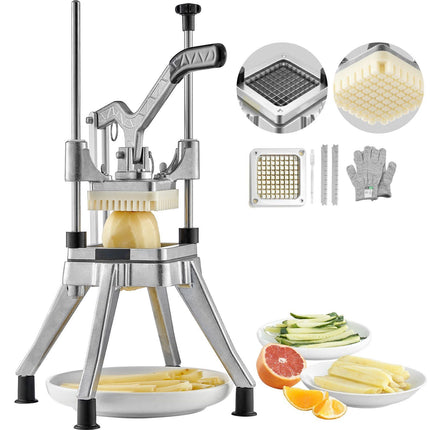 Commercial Vegetable Chopper, 3/8 Inch Blade, Stainless Steel