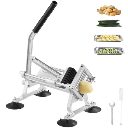 Commercial Vegetable Slicer, 3/8-Inch Manual, Suction Feet