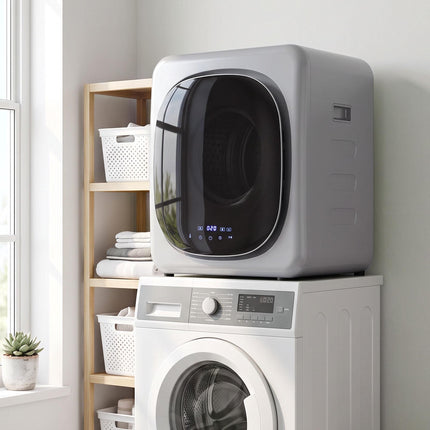 Compact 2.5kg Vent Dryer, Stainless Steel Drum, Silver