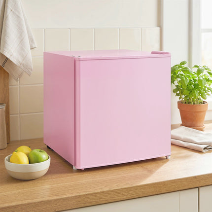 Compact 35L Freezer with Reversible Door, Pink