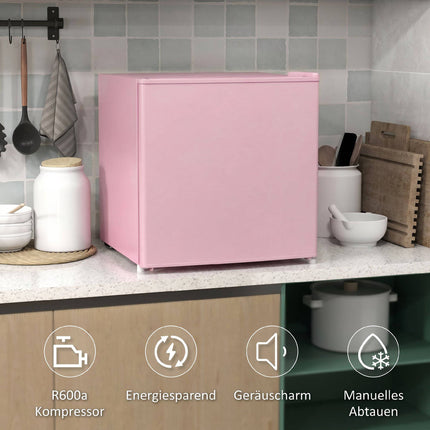 Compact 35L Freezer with Reversible Door, Pink