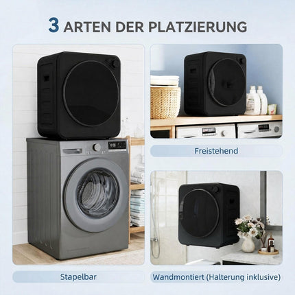 Compact 4kg Clothes Dryer, 5 Programs, Stainless Steel Drum