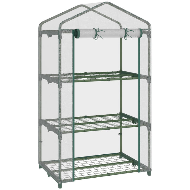 Compact Balcony Greenhouse with Shelves, Weatherproof, 125 cm