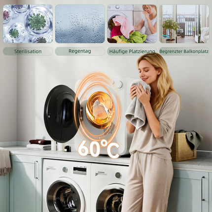 Compact Clothes Dryer, 4kg, 5 Programs, 800W/400W, White