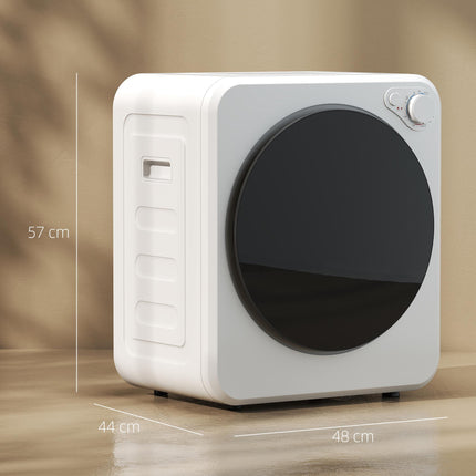 Compact Clothes Dryer, 4kg, 5 Programs, 800W/400W, White