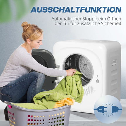 Compact Clothes Dryer, 4 kg Capacity, 5 Modes, Timer
