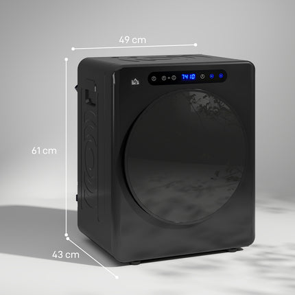 Compact Clothes Dryer, 4kg Capacity, 6 Programs, Black