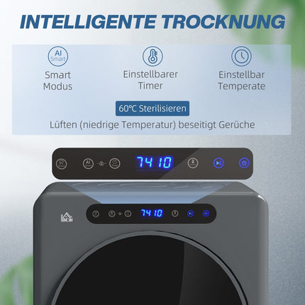Compact Clothes Dryer, 4kg Capacity, 6 Programs, Touch Control