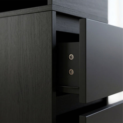 Compact MDF Bedside Table Set with Drawers, 64x24x30 cm
